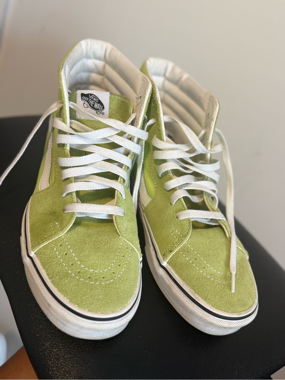 Vans Kids Green Suede Sk8-Hi Style High-Top Sneakers